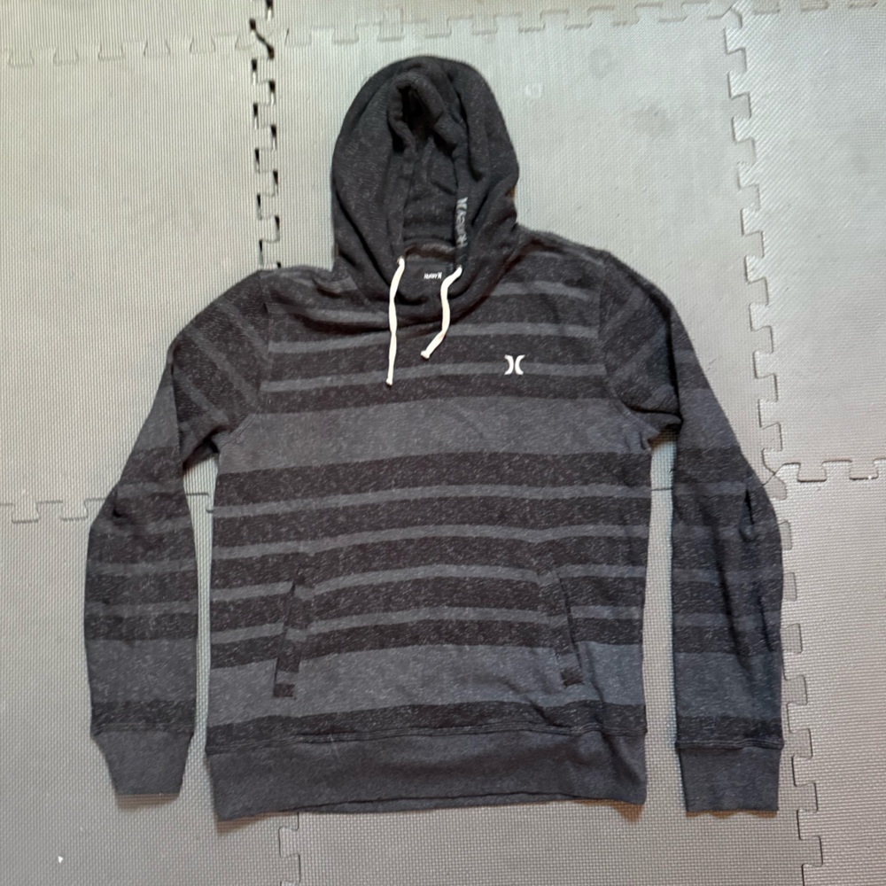 Hurley Charcoal Striped Hoodie